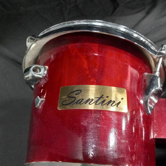 Red Santini Bongo Drum set image number 6