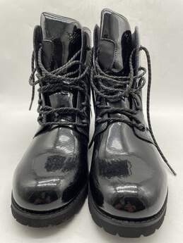 Womens Ballard Black Lace Up Waterproof Lace Up Ankle Rain Boots Size 9.5
