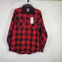 Carhartt Men Red Buffalo Plaid Button Up L NWT image number 1