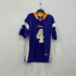 Mens Purple NFL Minnesota Vikings Brett Favre #4 Football Jersey Size 52