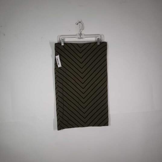 Womens Chevron Regular Fit Flat Front Straight & Pencil Skirt Size Large image number 1