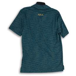 NWT Adidas Mens Blue Striped Collared Short Sleeve Golf Polo Shirt Size Small alternative image