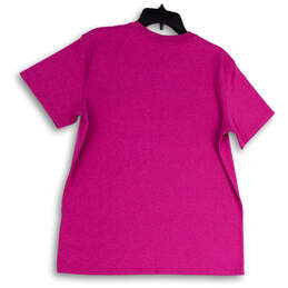 Womens Pink Regular Fit Crew Neck Short Sleeve Pullover T-Shirt Size Large alternative image
