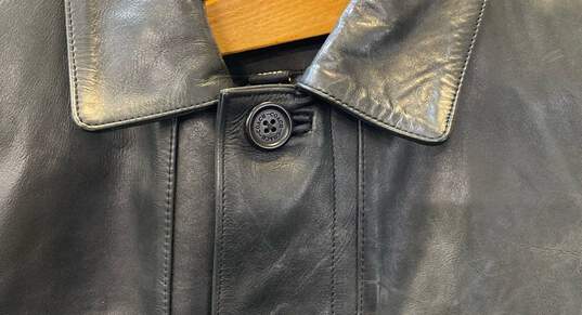 Coach Men's Black Leather Jacket- S image number 6