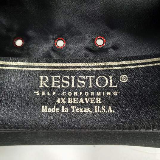 Resistol Black 4x Beaver Cowboy Hat Size 7 1/8 image number 6