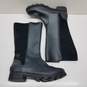 Sorel black mixed leather tall boots great condition women's size7 image number 3