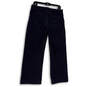 Womens Blue Denim Dark Wash Pockets Stretch Wide Leg Jeans Size 30/10P image number 2