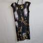 Calvin Klein abstract print cowl neck belted career dress 4 image number 3