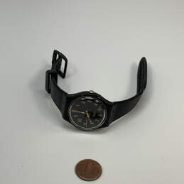 Designer Swatch Black Golden Tac Adjustable Strap Analog Wristwatch