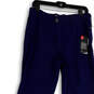 NWT Mens Blue Flat Front Slash Pockets Straight Leg Chino Pants Size 32x34 image number 3