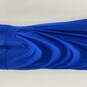 NWT Womens Blue Illusion Neckline Ruched Padded Bridesmaid Maxi Dress Sz 8 image number 5