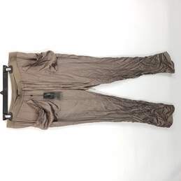 BCBGMAXAZRIA Women Brown Silk Pants L NWT