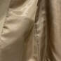 Womens Beige Long Sleeve Single Breasted Button Up walker Coat Size Small image number 4