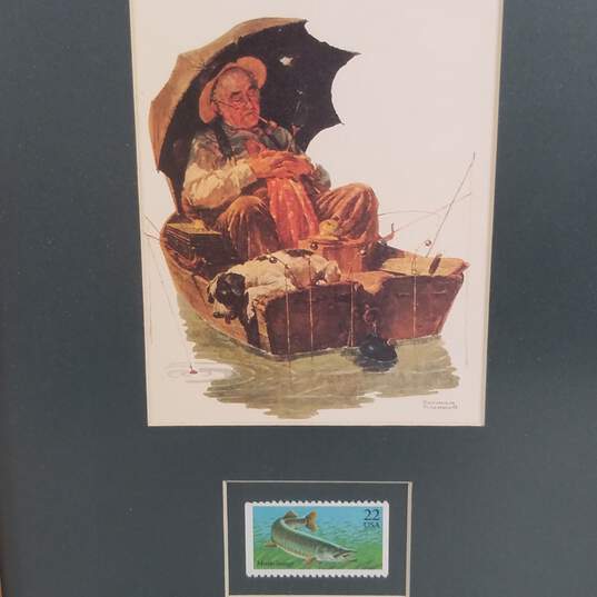 Buy the Norman Rockwell - GONE FISHING Print with MUSKELLUNGE 1986