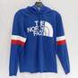 Women's Blue, Red & White The North Face Hoodie Pullover (Size S) image number 1