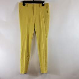 Gucci Women Yellow Creased Pants Sz42