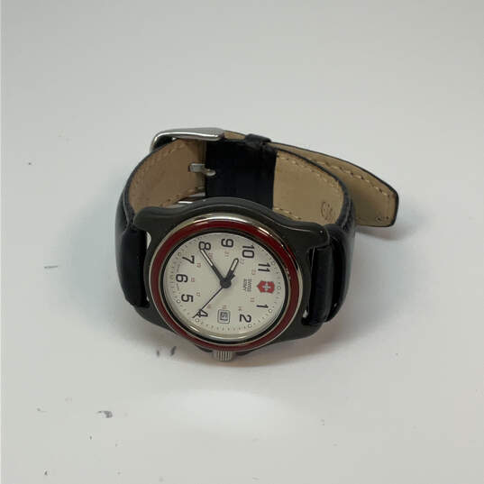 Designer Swiss Army Adjustable Strap White Round Dial Analog Wristwatch image number 3