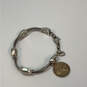 Designer Brighton Silver-Tone Etched Heart Lobster Wheat Chain Bracelet image number 3