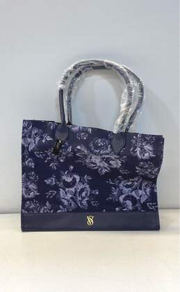 Victoria's Secret Floral Canvas Book Tote Bag