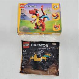 LEGO Creator Red Dragon 31145 & Rock Monster Truck 30594 Sealed