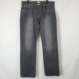 Hudson Men Gray Straight Jeans Sz 34