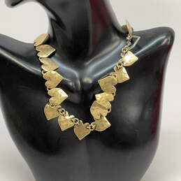 Designer Lucky Brand Gold-Tone Multiple Heart Beaded Charm Necklace