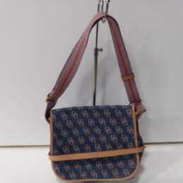 Dooney & Bourke Blue & Pink Monogram Pattern Handbag