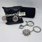 Brighton Silver/Gold Tone Holiday Charm 8" Bracelet Key Chains 3pc Bundle 124.4g image number 4