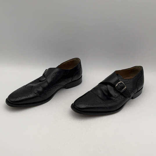 Mens Sabato 12127 Black Leather Monk Strap Oxford Dress Shoes Size 10 image number 5