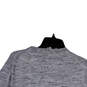 Womens Gray Knitted Long Sleeve Crew Neck Pullover Sweater Size Medium image number 4