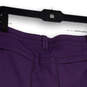 Womens Purple Flat Front Regular Fit Stretch Pockets Skort Skirt Size 6 image number 4