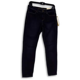 NWT Womens Blue Denim Dark Wash Mid-Rise Pockets Jegging Jeans Size 6S