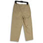 Womens Tan Flat Front Slash Pocket Straight Leg Dress Pants Size 8 image number 2