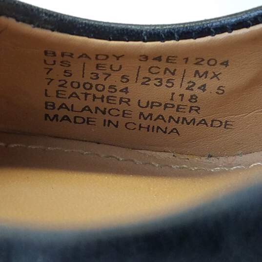 VALAS Los Angeles Charlie Black Leather Stripe Loafers Shoes Men's Size 9 image number 3