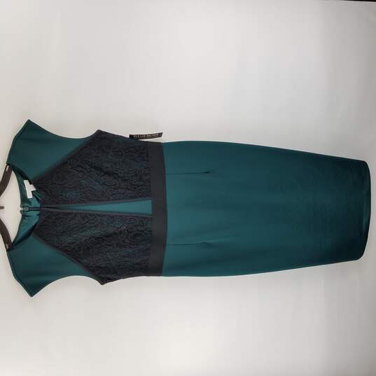 New York & Company Women Dark Green Midi Dress L NWT image number 1