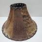 VTG. Leather & Faux Fur Lamp Shade Approx. 18in. Dia X 11 in. Mexico image number 2