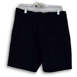 Mens Blue Flat Front Slash Pocket Stretch Casual Chino Shorts Size 30