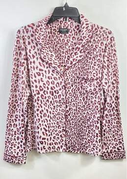 Kate Spade Women Pink Leopard Print Pajama Top M