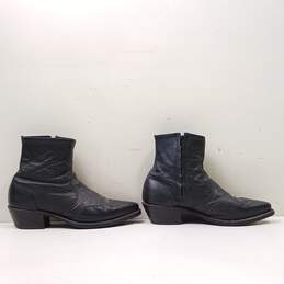 Abilene Men's Black Short Zip Up Boots Size 10.5D alternative image