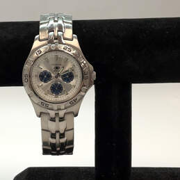 Designer Fossil Blue BQ-9165 Silver-Tone Stainless Steel Analog Wristwatch
