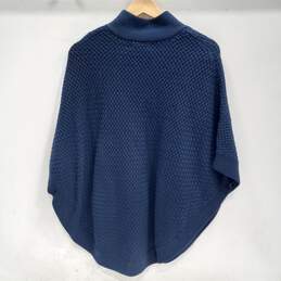 Banana Republic Women's Blue Knit Poncho Sweater Size S alternative image
