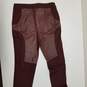 AUTHENTICATED T Alexander Wang Burgundy Lambskin Blend Skinny Pants image number 2