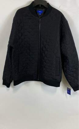NWT APT. 9 Mens Black Pockets Long Sleeve Full Zip Quilted Jacket Size XL