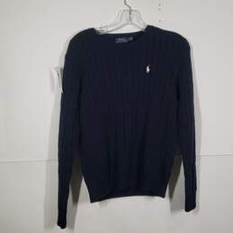 NWT Mens Knitted Crew Neck Long Sleeve Pullover Sweater Size Large