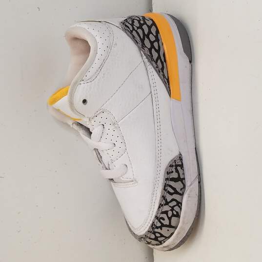 Nike Air Jordan 3 Retro White Toddler Shoes Size 8C image number 2