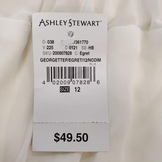 Ashely Stewart Women White Pants Sz 12 NWT image number 4