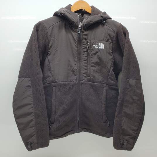 The North Face Jacket Womens XS/TP Brown Ful Zip with Hoodie Polartec Recycled image number 4