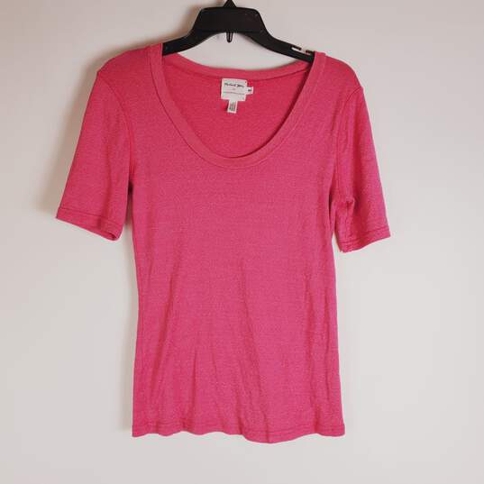 Michael Stars for Anthropologie Women Pink Scoop Neck T-Shirt M image number 1