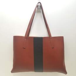 Vince Camuto Vegan Leather Luck Tote Bag Brown