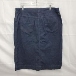 Eileen Fisher WM's Cotton Blend Dark Blue Denim Skirt Size L alternative image